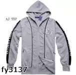 manteau hommes veste mode hoodie armani two side char gris